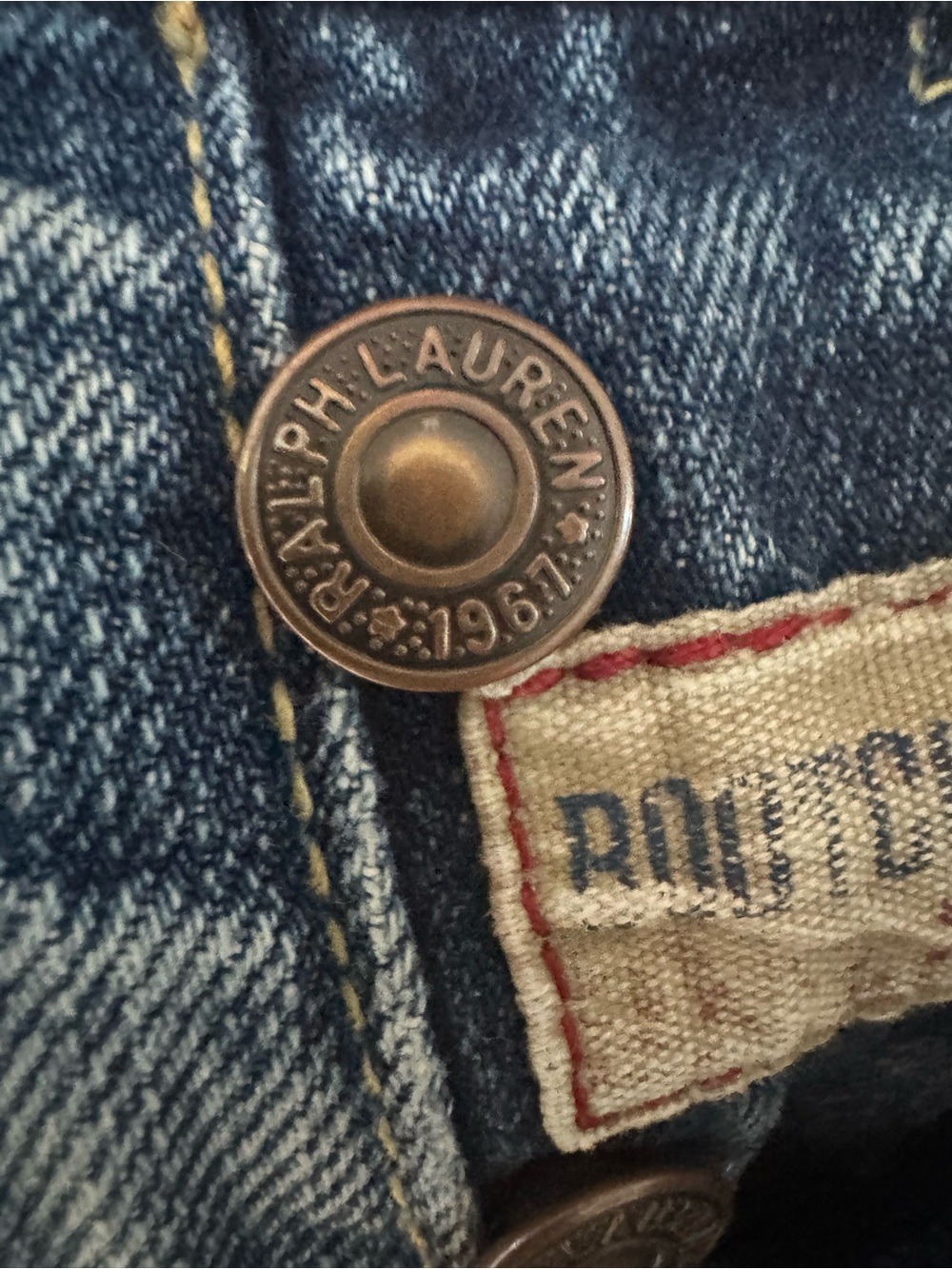 Men's RL Polo Bleached Blue Tie-Dye Jeans - Picture 4 of 8